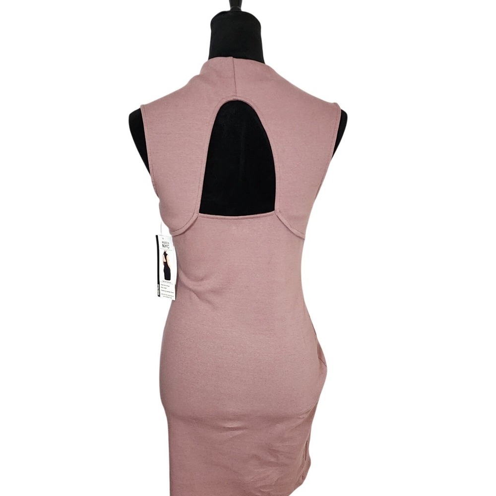 New! MADDEN NYC Sz Small Cutout Back High Neck Bodycon Mini Dress Sexy Going Out